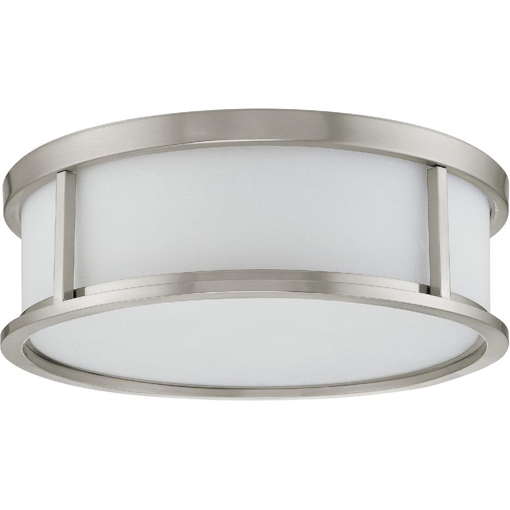 nuvo lighting Odeon 3 Light 17 inch Brushed Nickel Flush Mount Ceiling Light