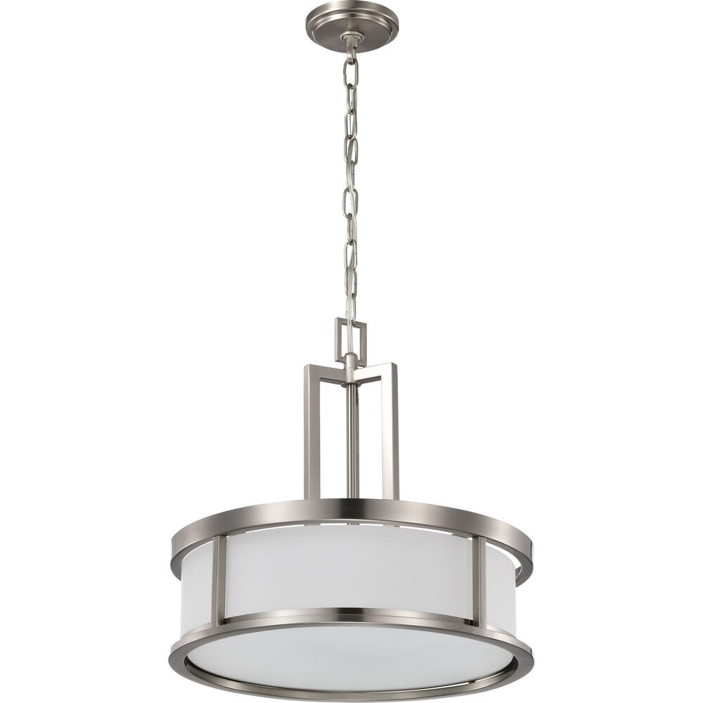 Nuvo Lighting Odeon 4 Light 17 Inch Brushed Nickel Pendant Ceiling Light