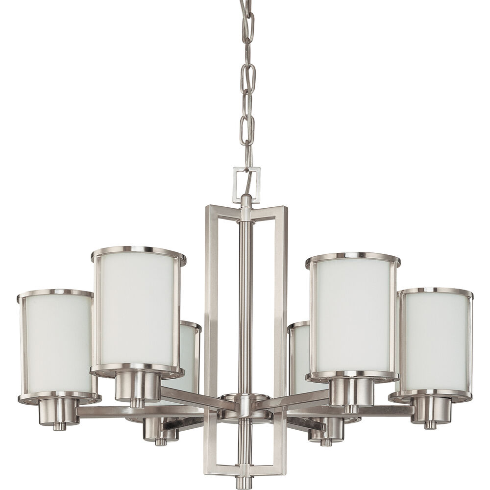 Nuvo Lighting Odeon 9 Light 30 Inch Brushed Nickel Chandelier Ceiling Light