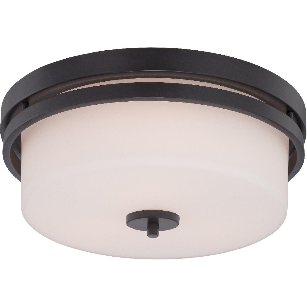 nuvo lighting Parallel 3 Light 15 inch Aged Bronze Flush Mount Ceiling Light