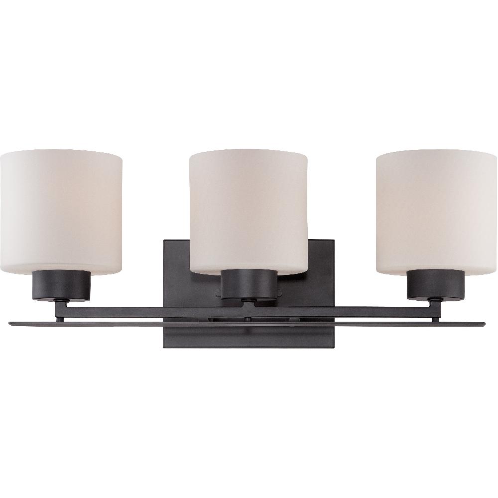 nuvo lighting Parallel 3 Light 21 inch Aged Bronze Vanity Light Wall Light
