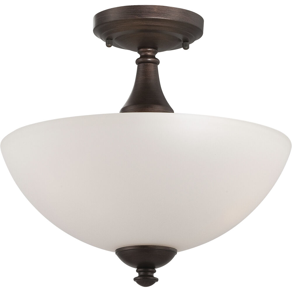 Nuvo Lighting Patton 3 Light 16 Inch Prairie Bronze Flush Mount Ceiling Light