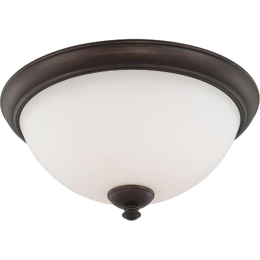 nuvo lighting Patton 3 Light 16 inch Prairie Bronze Flush Mount Ceiling Light