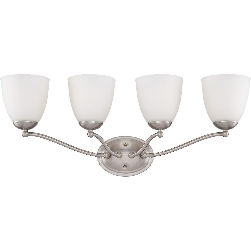 nuvo lighting Patton 4 Light 28 inch Brushed Nickel Vanity Light Wall Light