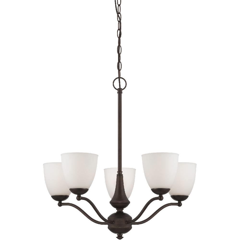 nuvo lighting Patton 5 Light 25 inch Prairie Bronze Chandelier Ceiling Light
