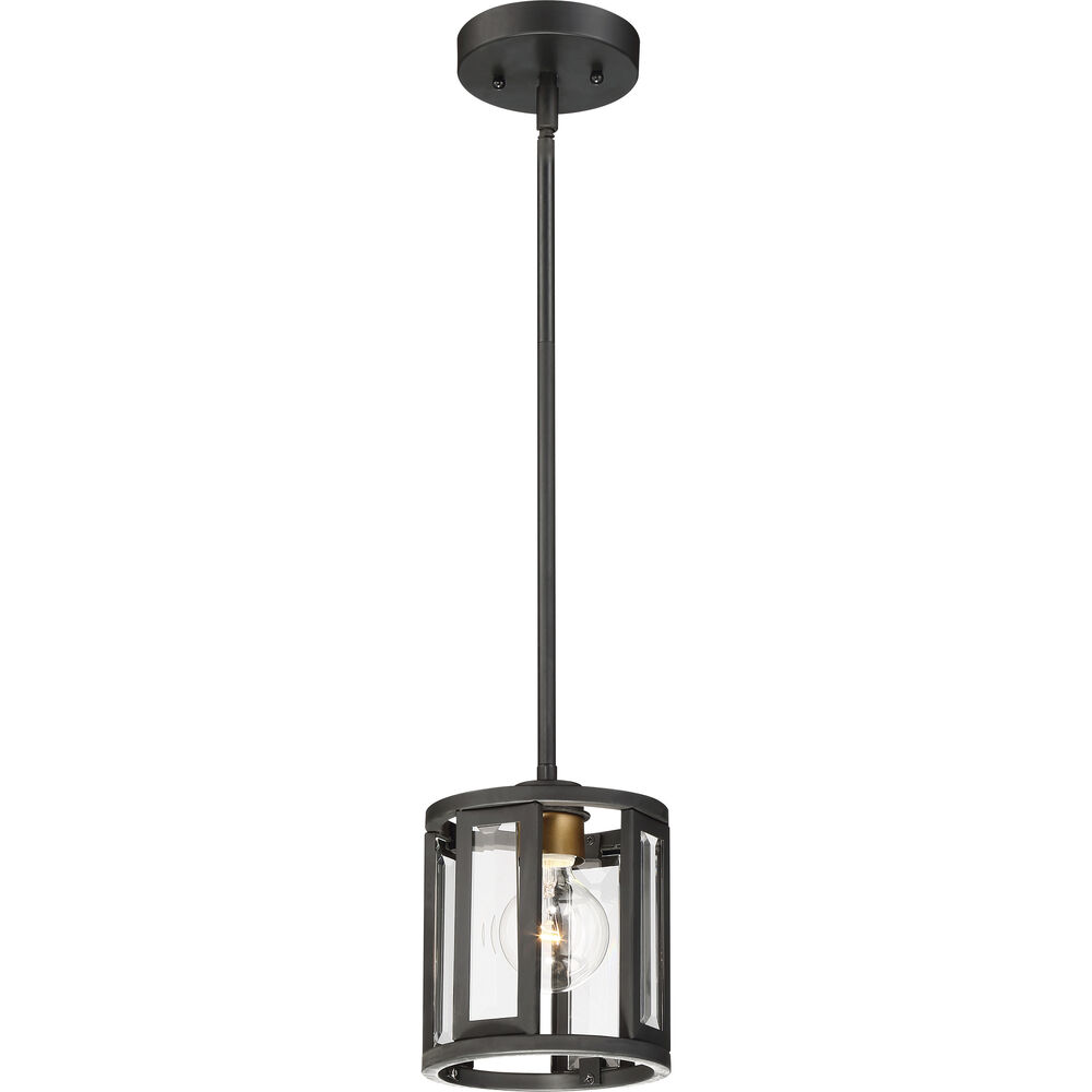 Nuvo Lighting Payne 1 Light 7 Inch Black Mini Pendant Ceiling Light