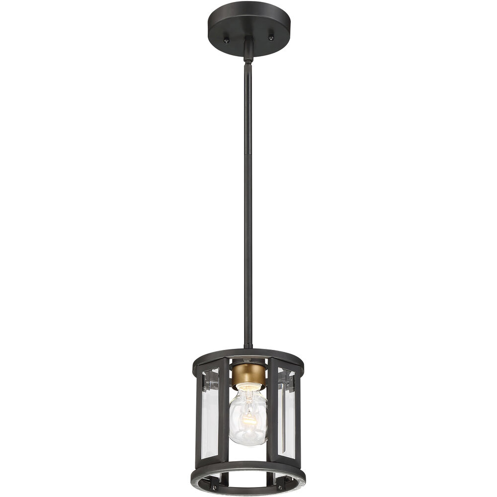 Nuvo Lighting Payne 1 Light 7 Inch Black Mini Pendant Ceiling Light