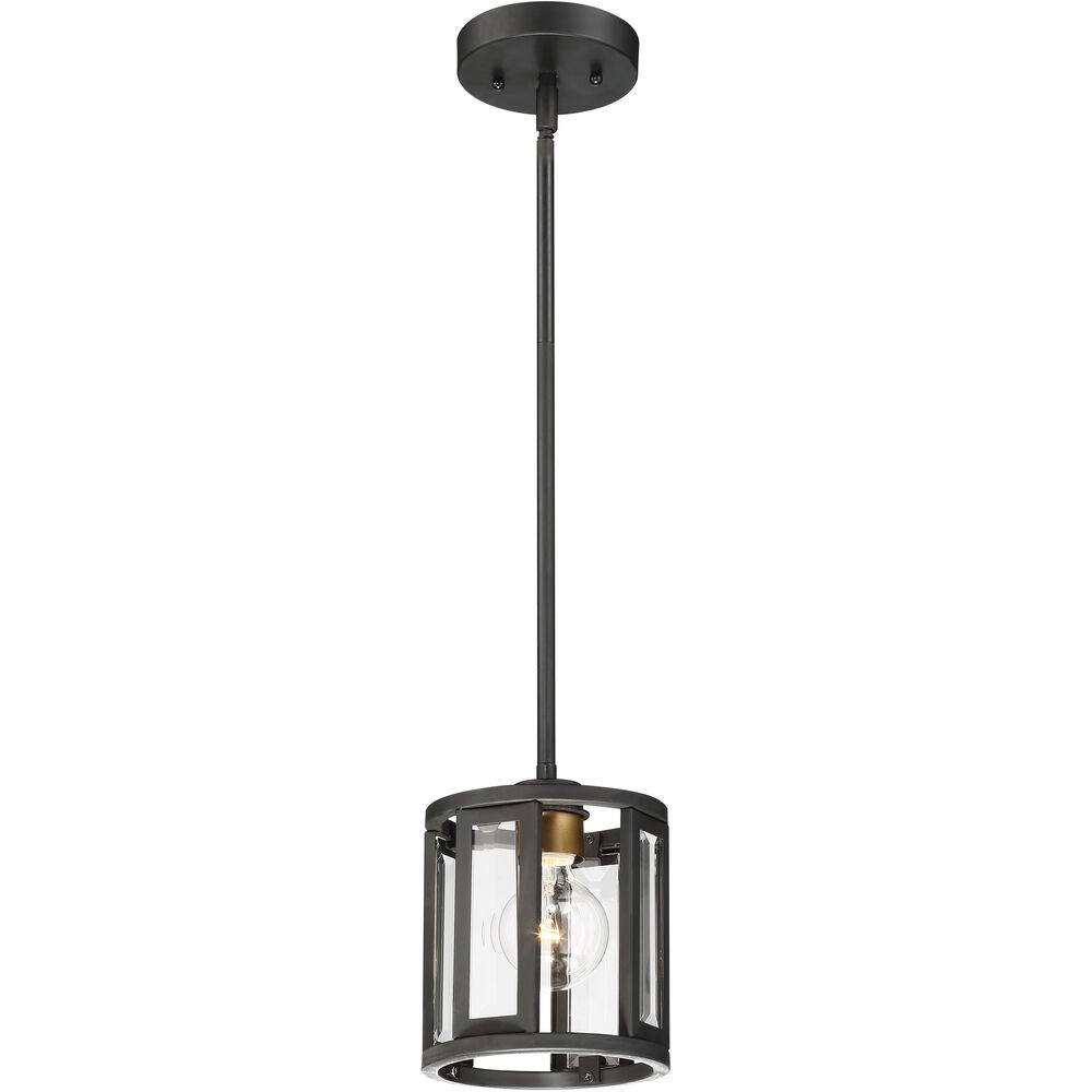 Nuvo Lighting Payne 1 Light 7 Inch Black Mini Pendant Ceiling Light