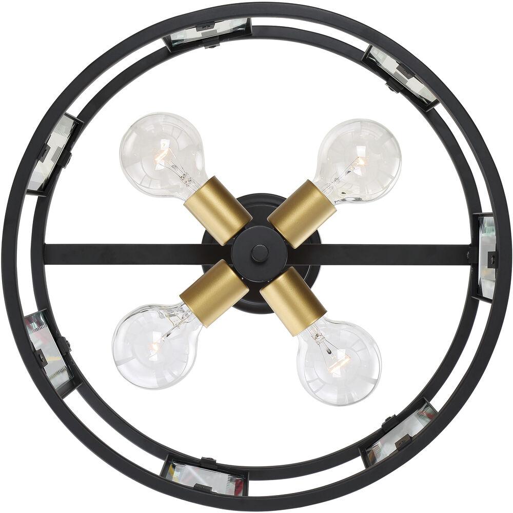 Nuvo Lighting Payne 4 Light 17 Inch Midnight Bronze Semi Flush Mount Ceiling Light