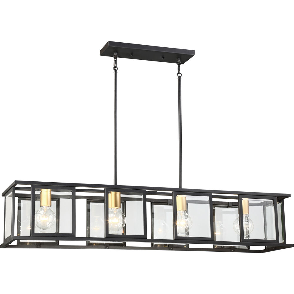 Nuvo Lighting Payne 4 Light 42 Inch Midnight Bronze Trestle Ceiling Light