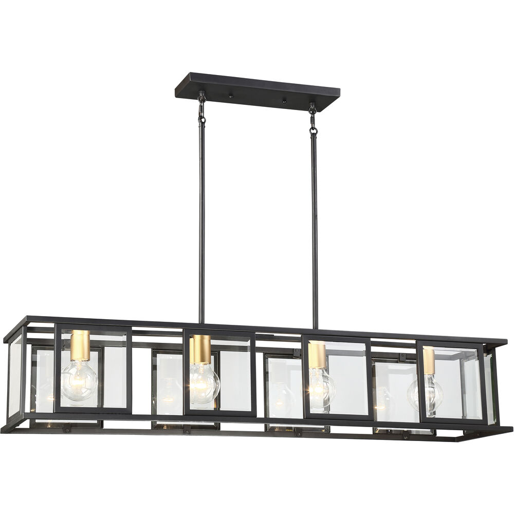 Nuvo Lighting Payne 4 Light 42 Inch Midnight Bronze Trestle Ceiling Light
