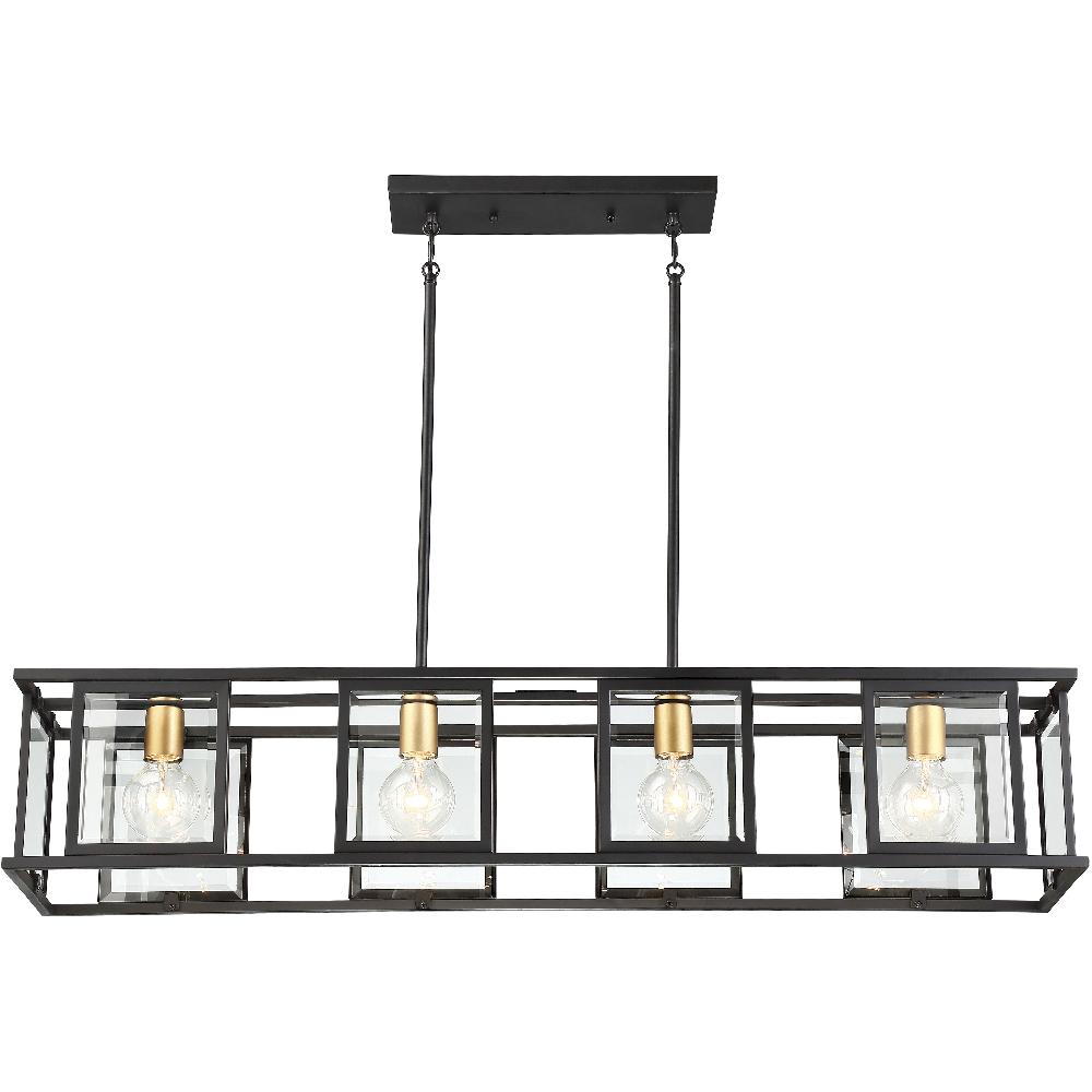 nuvo lighting Payne 4 Light 42 inch Midnight Bronze Trestle Ceiling Light