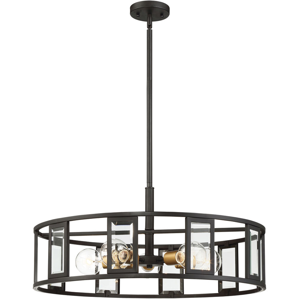 Nuvo Lighting Payne 5 Light 26 Inch Midnight Bronze Pendant Ceiling Light