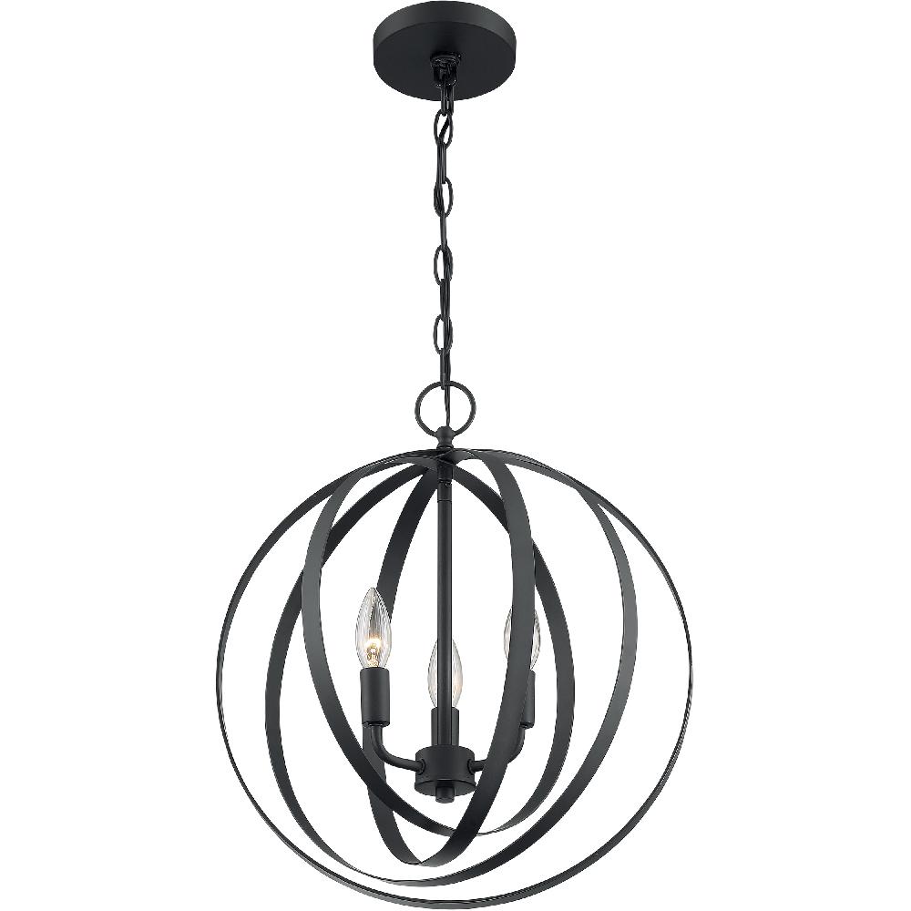 nuvo lighting Pendleton 3 Light 16 inch Matte Black Pendant Ceiling Light