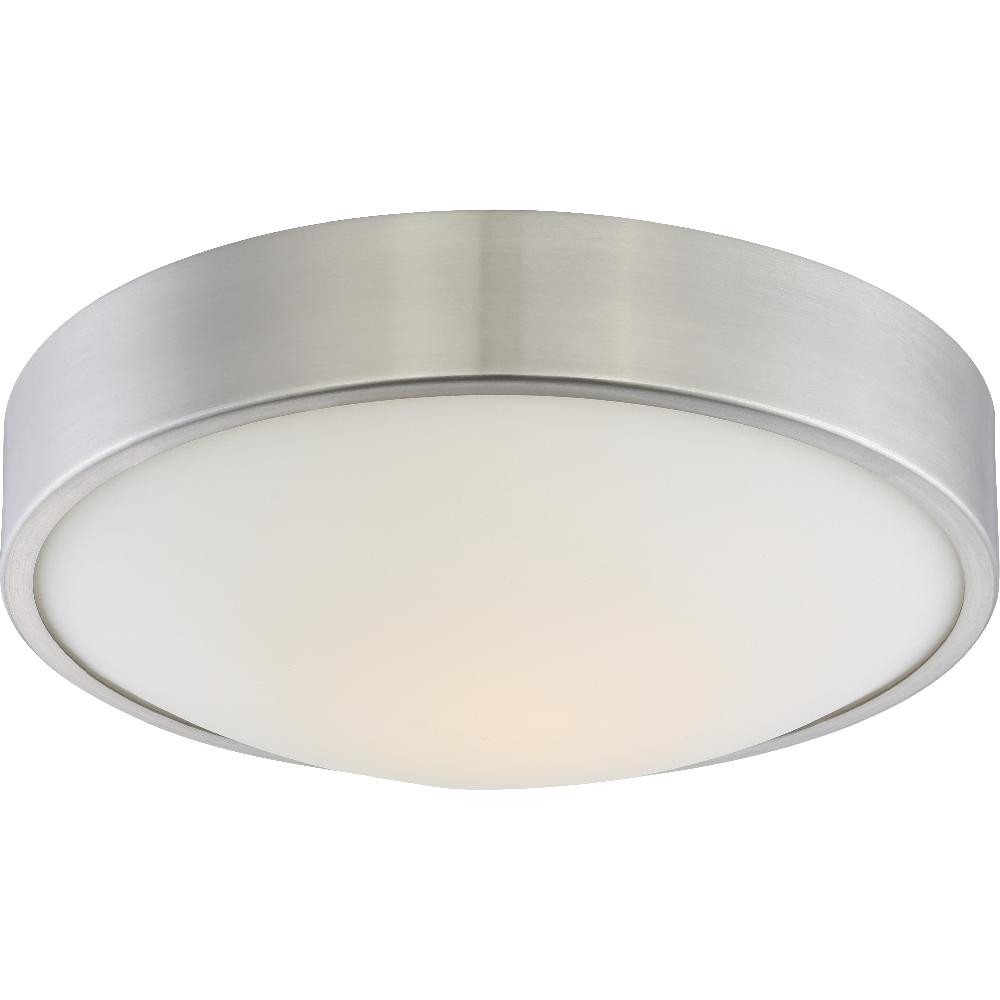 nuvo lighting Perk LED 13 inch Brushed Nickel Flush Mount Ceiling Light