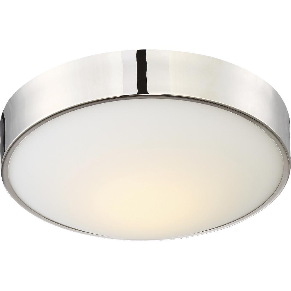 nuvo lighting Perk LED 13 inch Polished Nickel Flush Mount Ceiling Light
