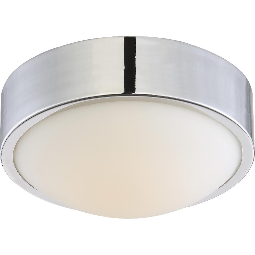 nuvo lighting Perk LED 9 inch Polished Nickel Flush Mount Ceiling Light