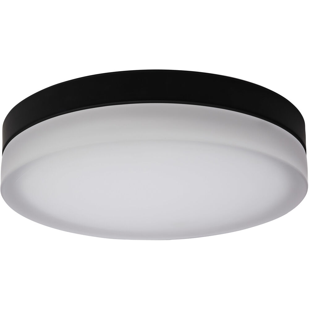 Nuvo Lighting Pi LED 14 Inch Black LED Flush Mount Ceiling Light