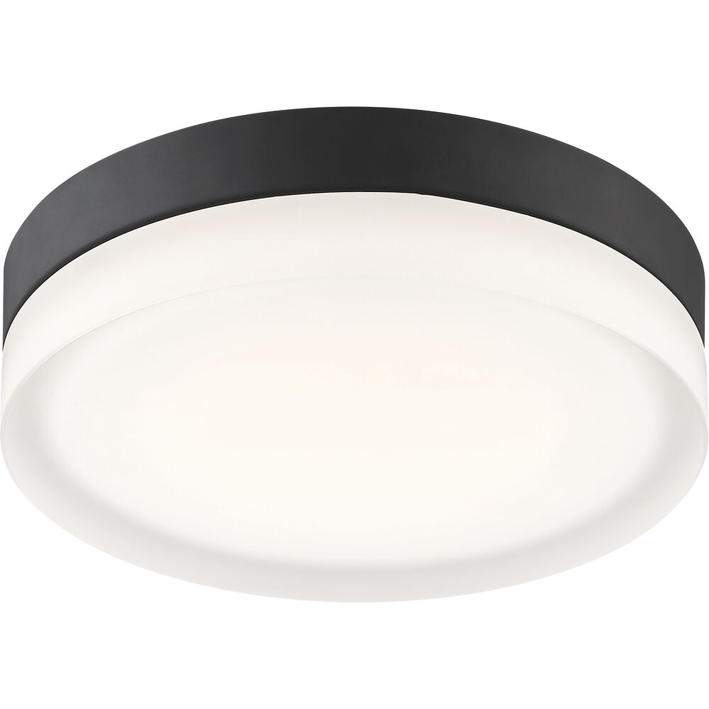 Nuvo Lighting Pi LED 9 Inch Black Flush Mount Ceiling Light