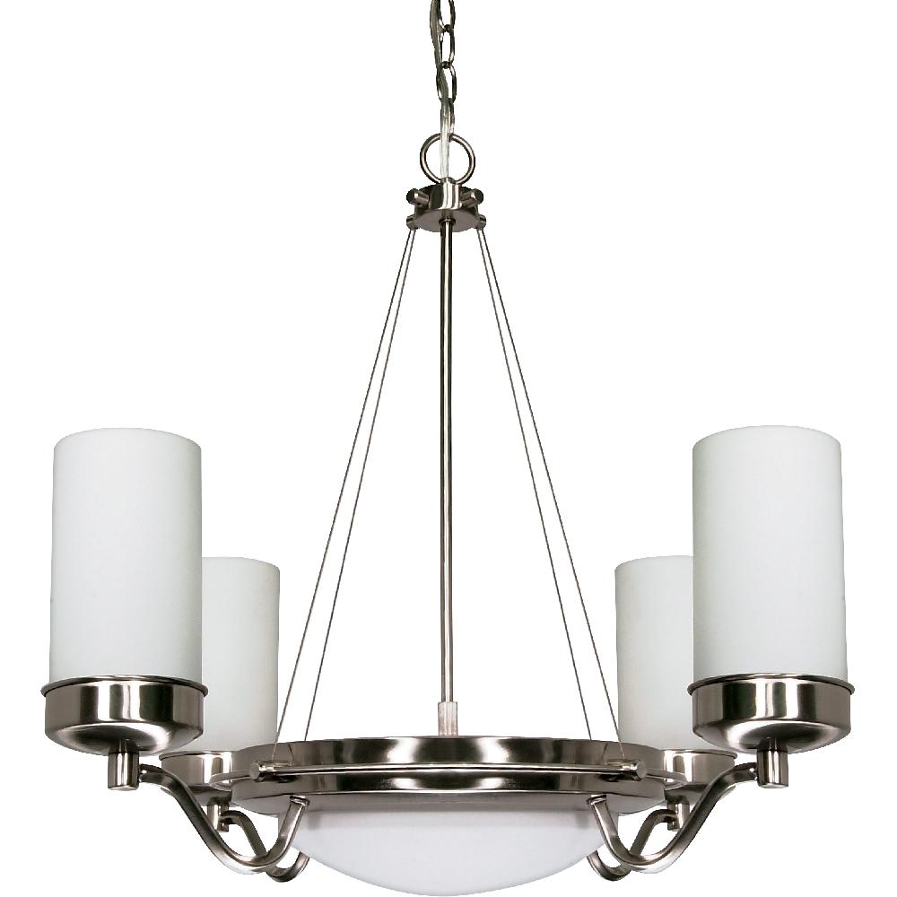 nuvo lighting Polaris 6 Light 28.5 inch Brushed Nickel Chandelier Ceiling Light
