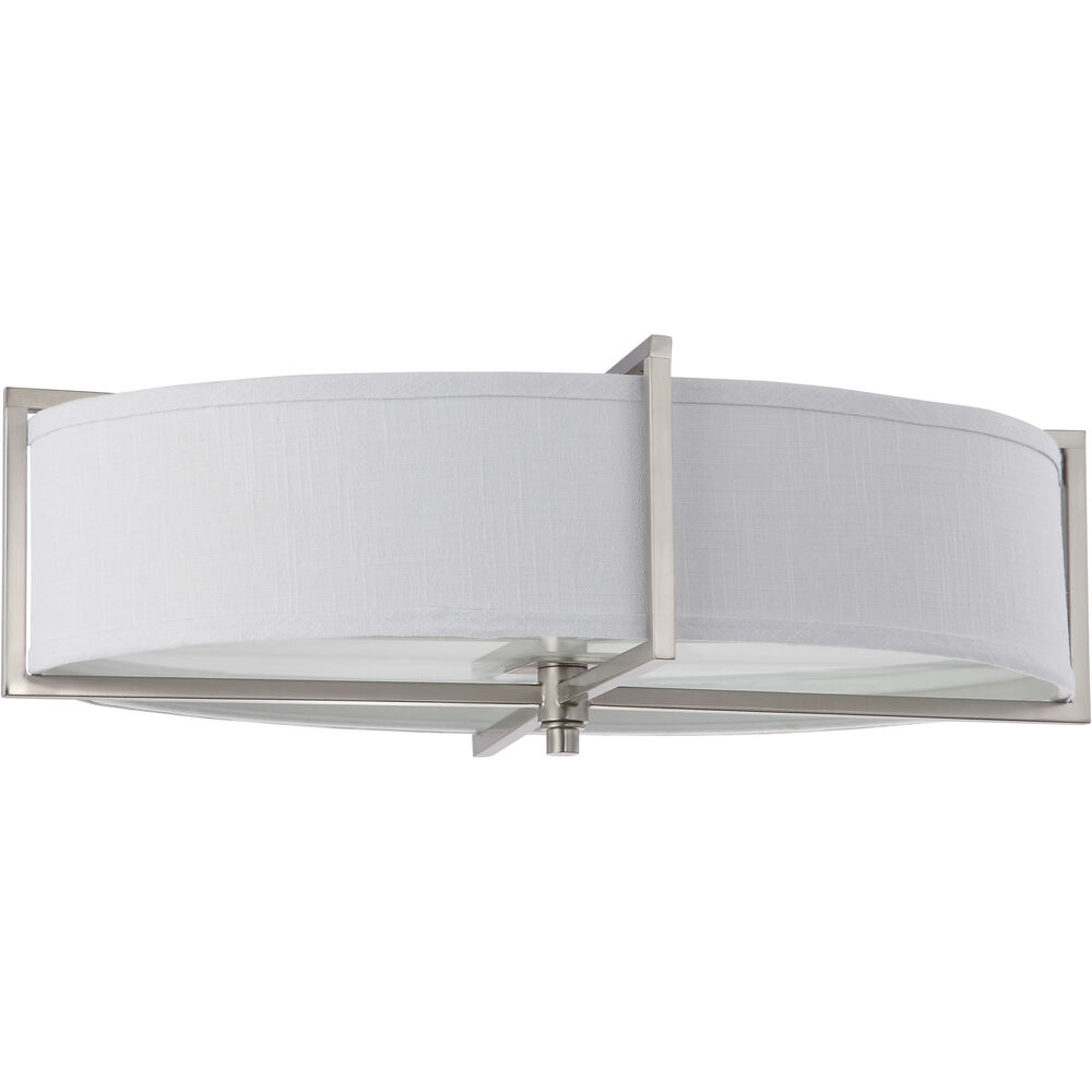 Nuvo Lighting Portia 6 Light 16 Inch Brushed Nickel Flush Mount Ceiling Light