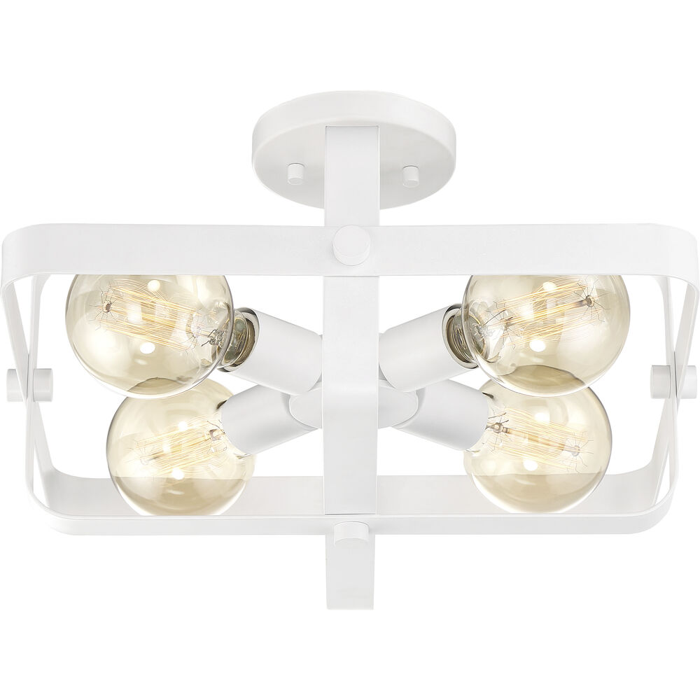 Nuvo Lighting Prana 4 Light 16 Inch White Flush Mount Ceiling Light