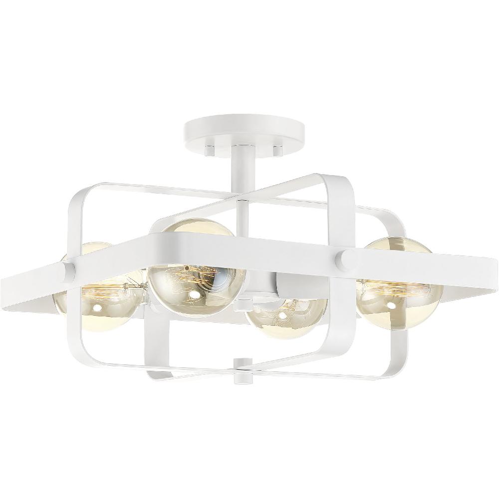 nuvo lighting Prana 4 Light 16 inch White Flush Mount Ceiling Light