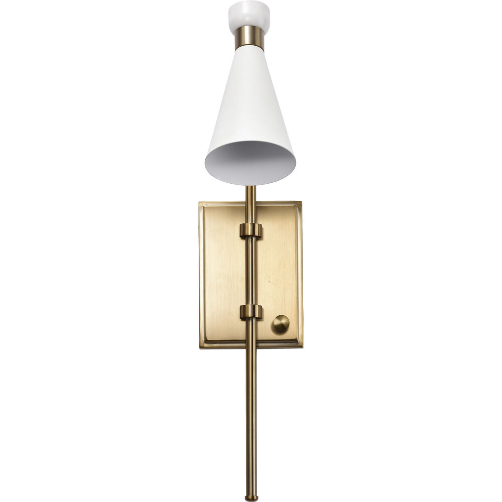 Nuvo Lighting Prospect 1 Light 4.5 Inch Matte White/Burnished Brass Bathroom Vanity Lights Wall Light