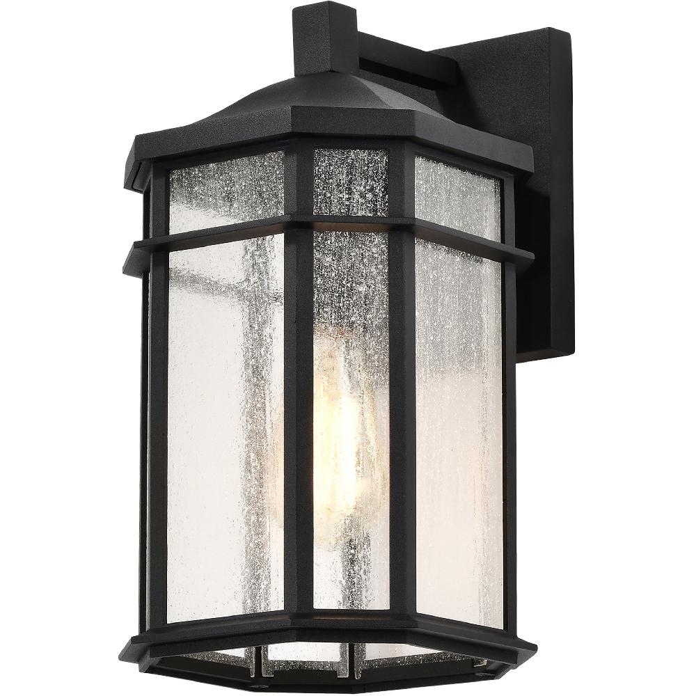 nuvo lighting Raiden 14 inch Matte Black Outdoor Wall Lantern Small