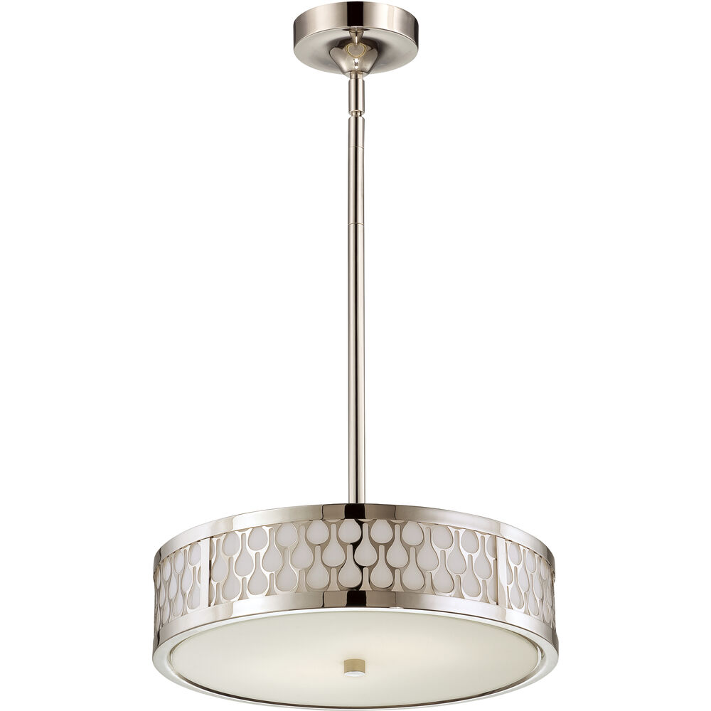 Nuvo Lighting Raindrop LED 15 Inch Polished Nickel Pendant Ceiling Light