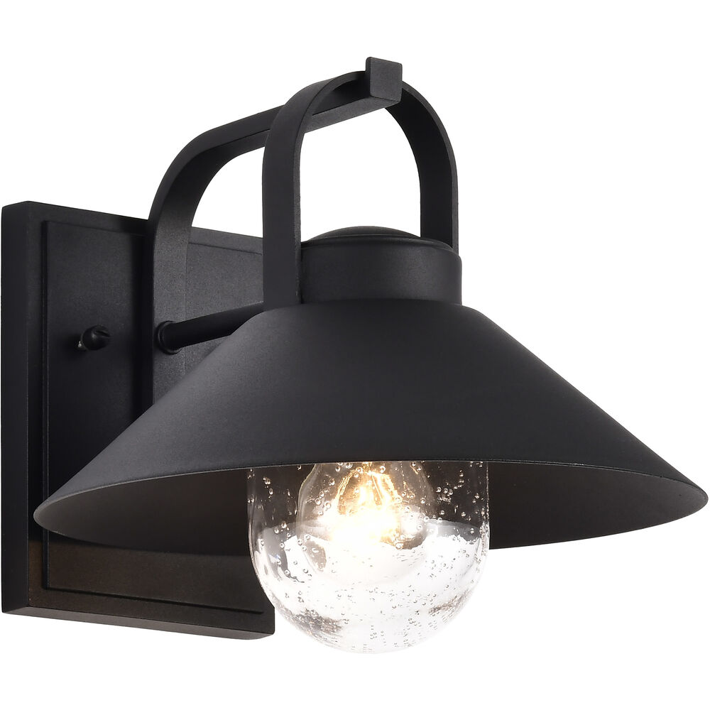 Nuvo Lighting Ridge 8.88 Inch Black Outdoor Wall Light