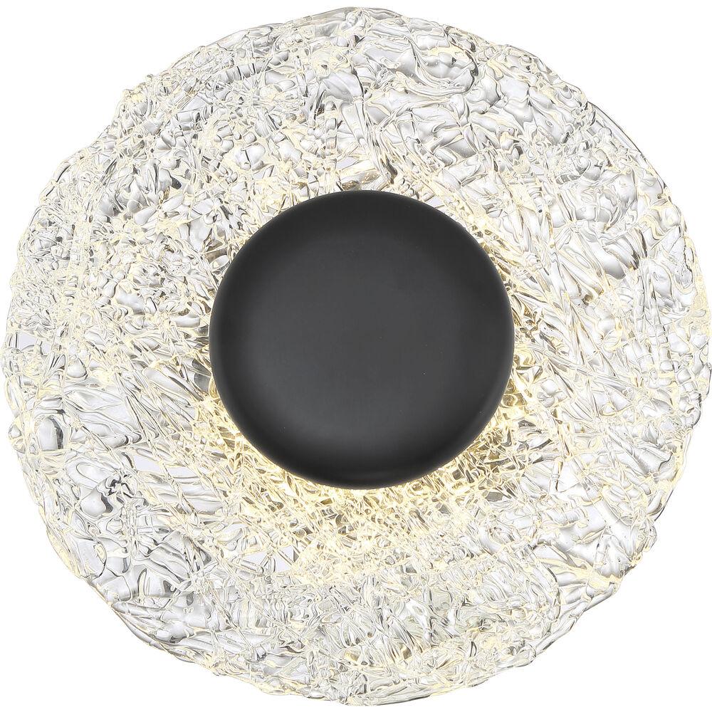 Nuvo Lighting Riverbed LED 10.25 Inch Matte Black Flush Mount Ceiling Light