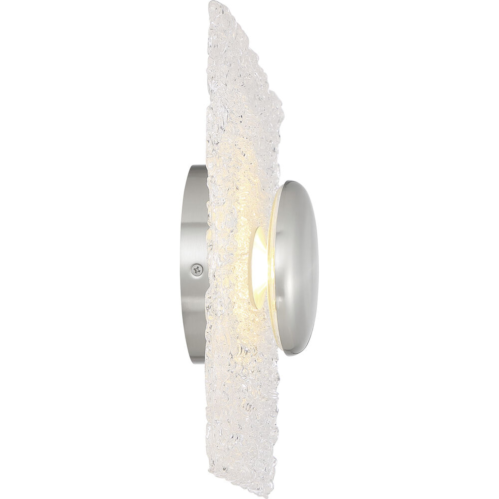 Nuvo Lighting Riverbed LED 10.25 Inch Polished Nickel Flush Mount Ceiling Light