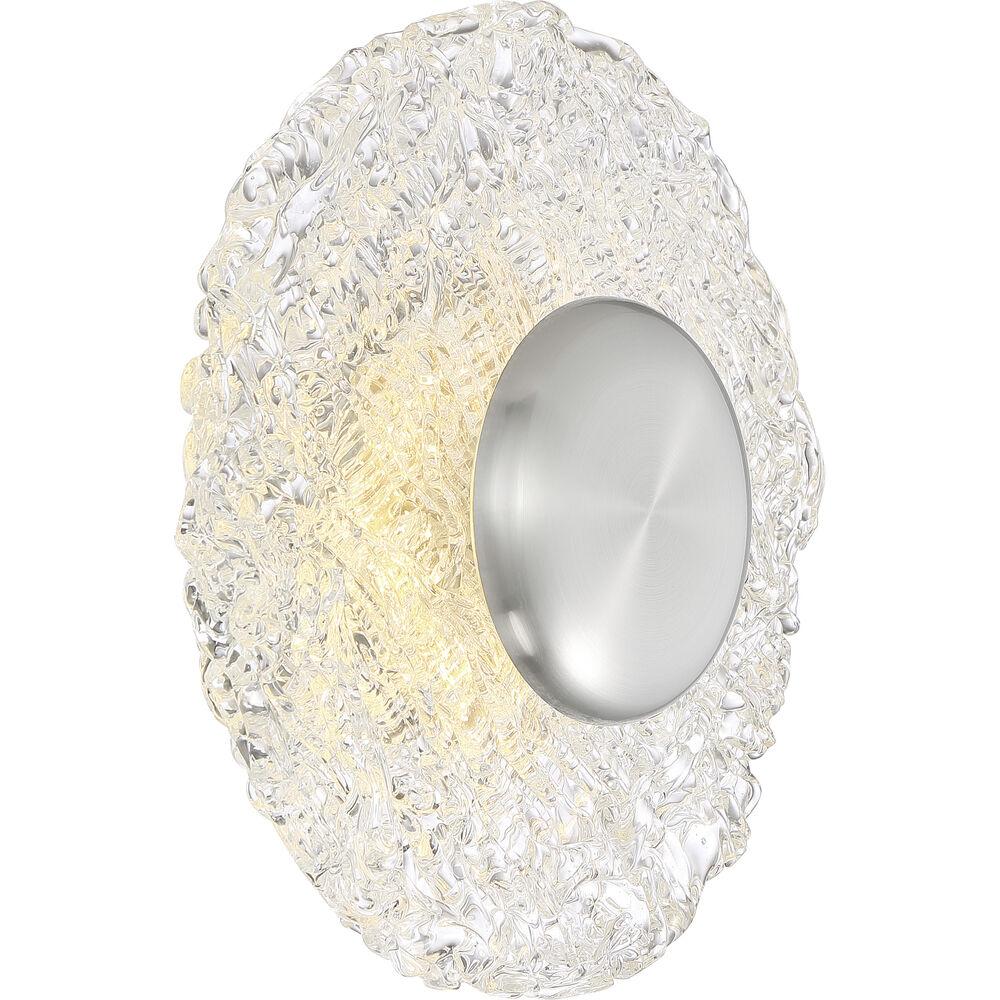 Nuvo Lighting Riverbed LED 10.25 Inch Polished Nickel Flush Mount Ceiling Light