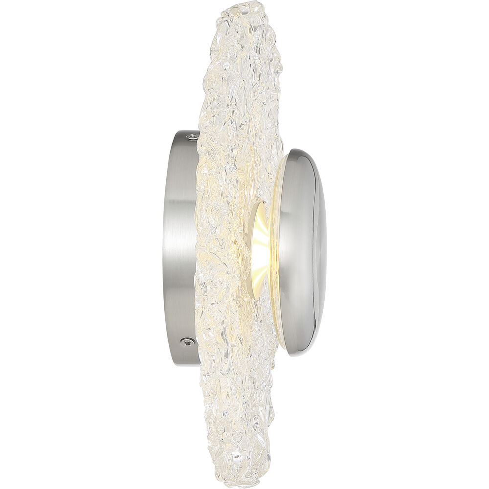 Nuvo Lighting Riverbed LED 10.25 Inch Polished Nickel Flush Mount Ceiling Light