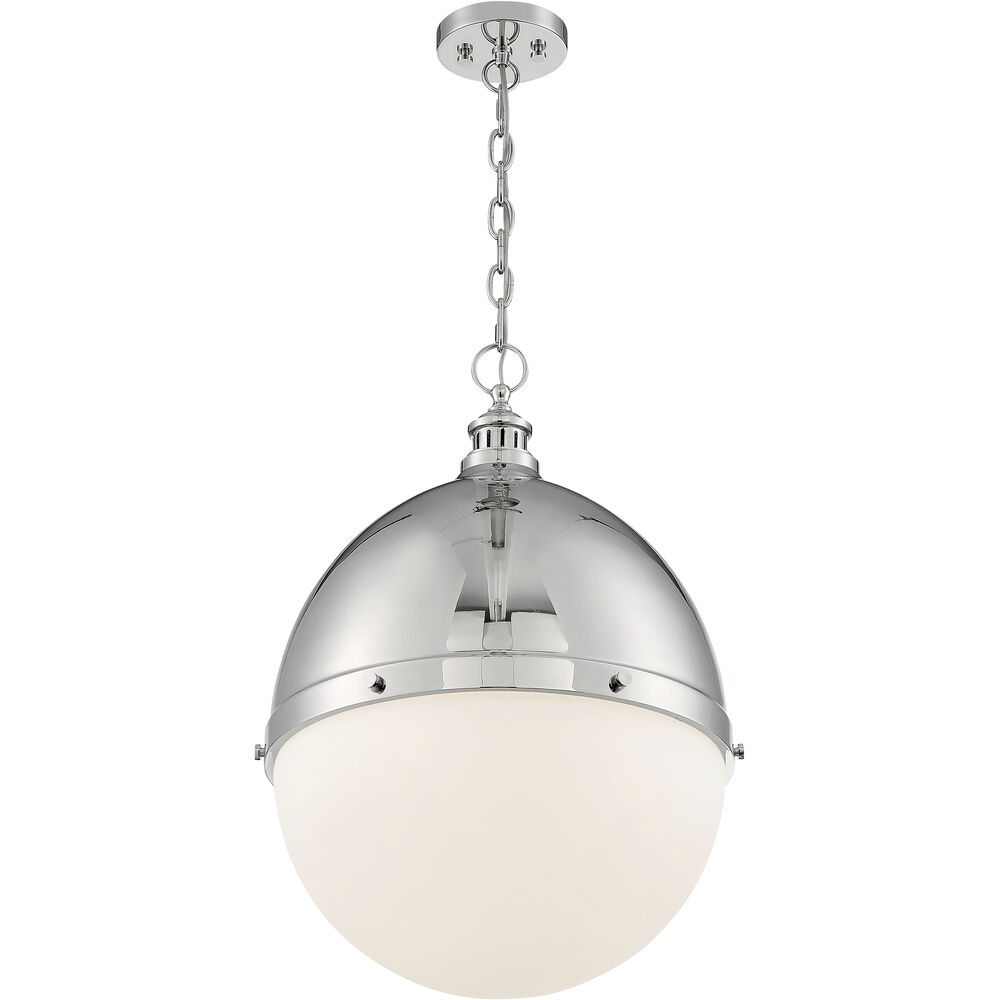 Nuvo Lighting Ronan 1 Light 17.5 Inch Polished Nickel Pendant Ceiling Light