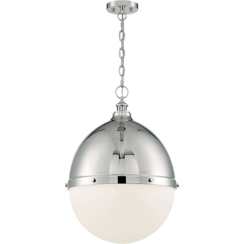 Nuvo Lighting Ronan 1 Light 17.5 Inch Polished Nickel Pendant Ceiling Light