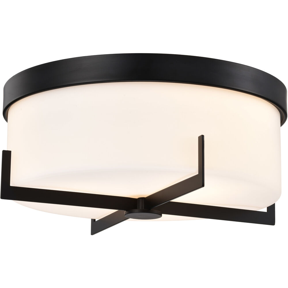 Nuvo Lighting Roselle 14.38 Inch Matte Black Flush Mount Ceiling Light