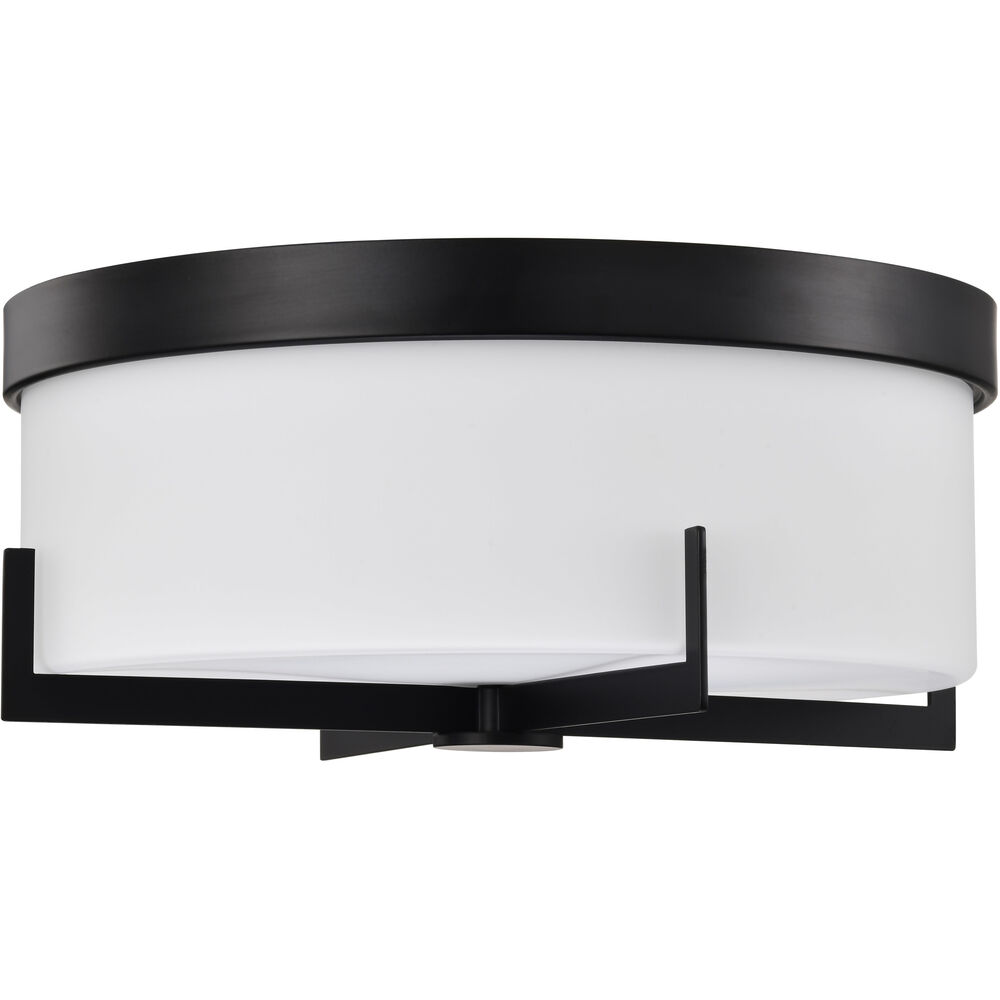 Nuvo Lighting Roselle 14.38 Inch Matte Black Flush Mount Ceiling Light