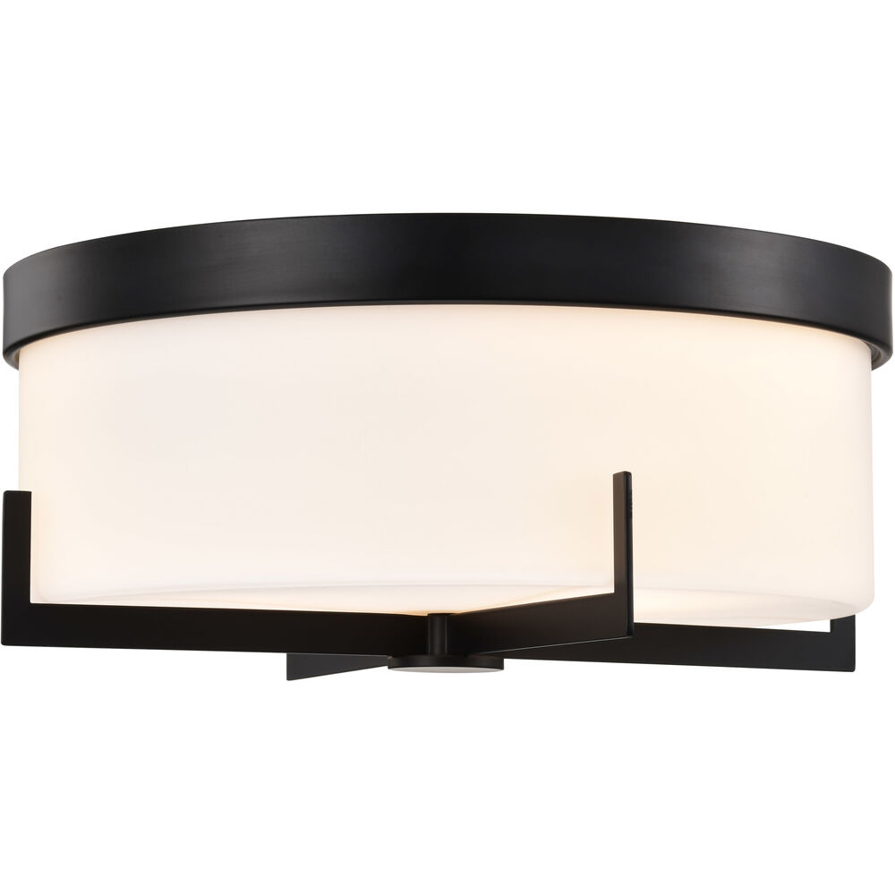 Nuvo Lighting Roselle 14.38 Inch Matte Black Flush Mount Ceiling Light