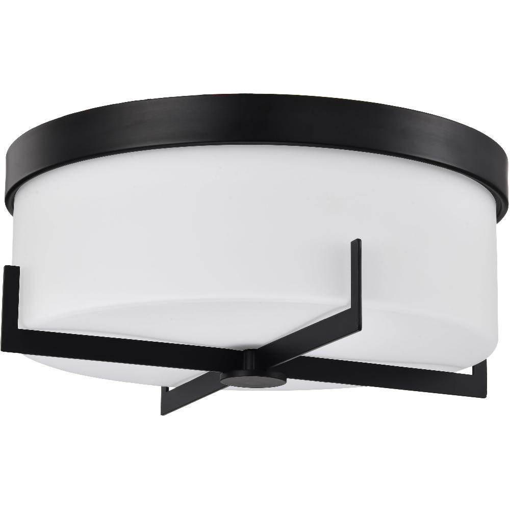 nuvo lighting Roselle 14.38 inch Matte Black Flush Mount Ceiling Light