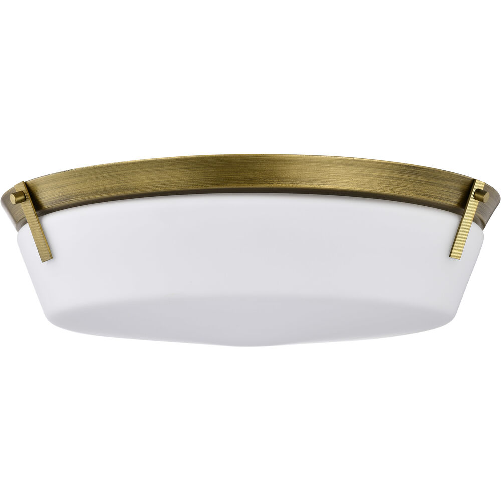 Nuvo Lighting Rowen 4 Light 18.5 Inch Natural Brass Flush Mount Ceiling Light