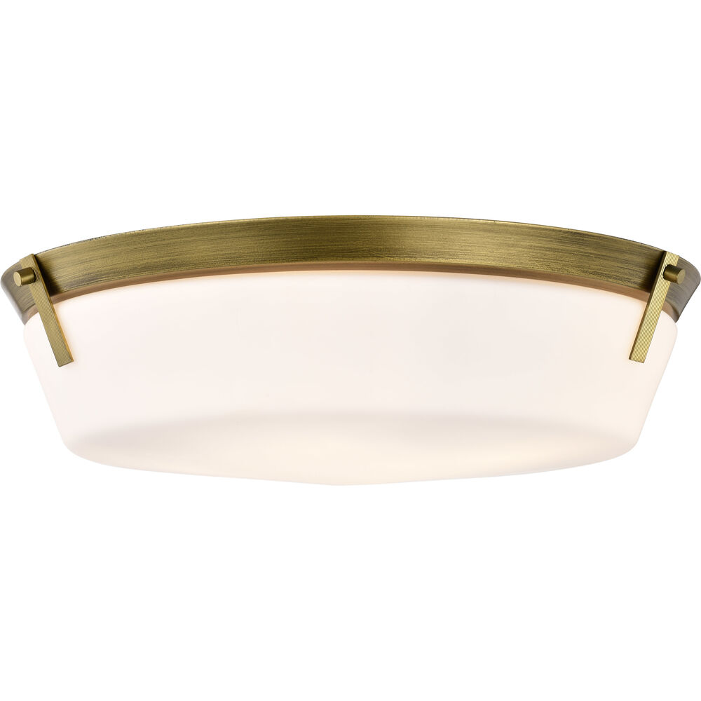 Nuvo Lighting Rowen 4 Light 18.5 Inch Natural Brass Flush Mount Ceiling Light