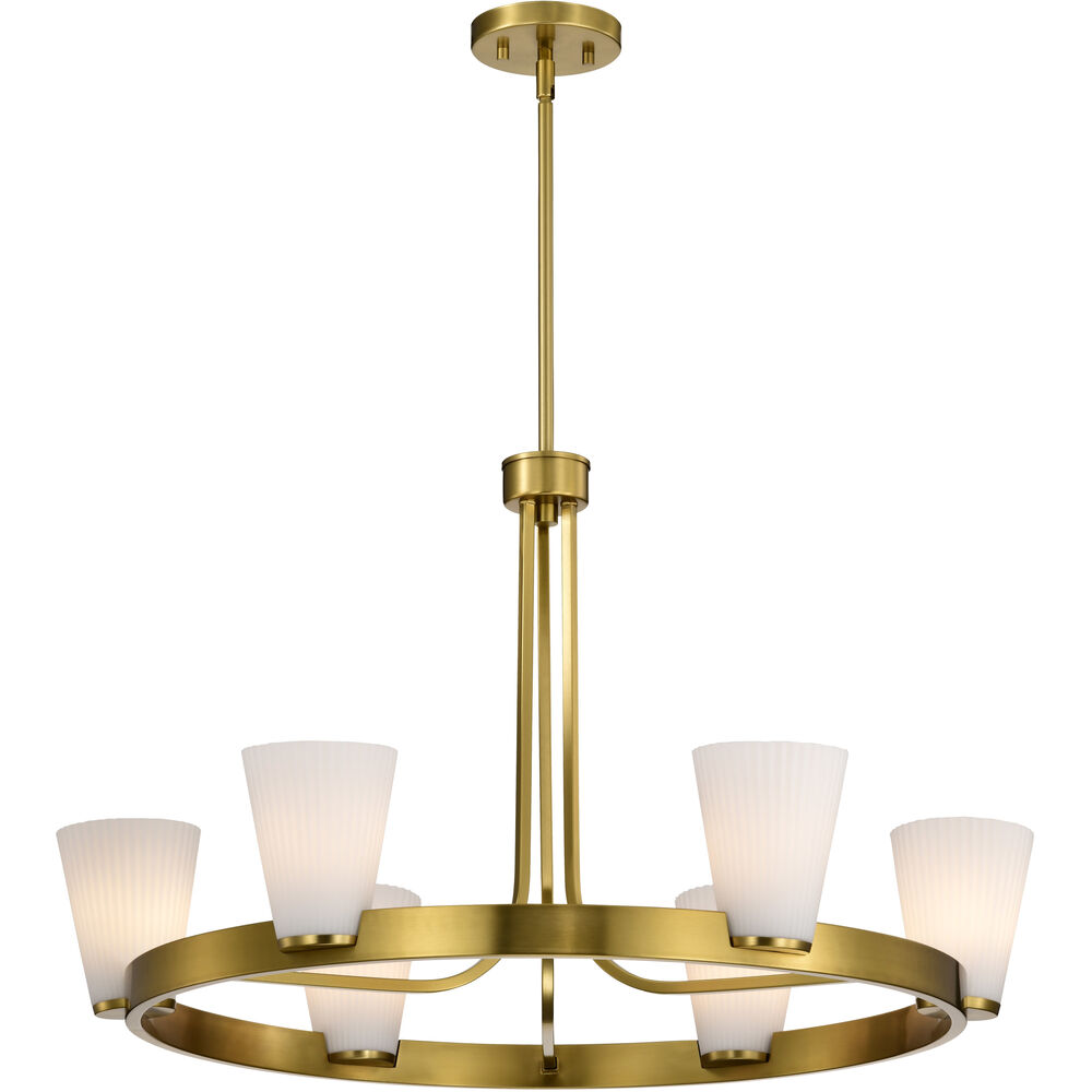 Nuvo Lighting Royale 30 Inch Burnished Brass Chandelier Ceiling Light