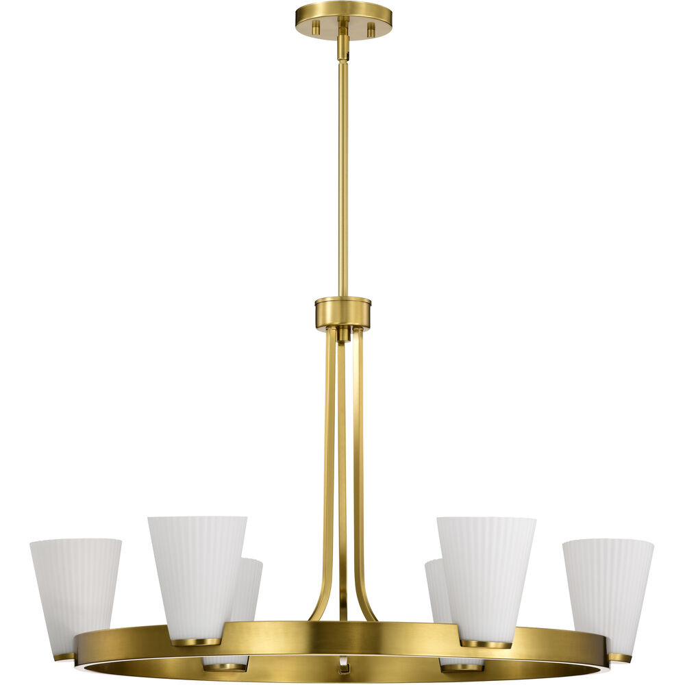 Nuvo Lighting Royale 30 Inch Burnished Brass Chandelier Ceiling Light