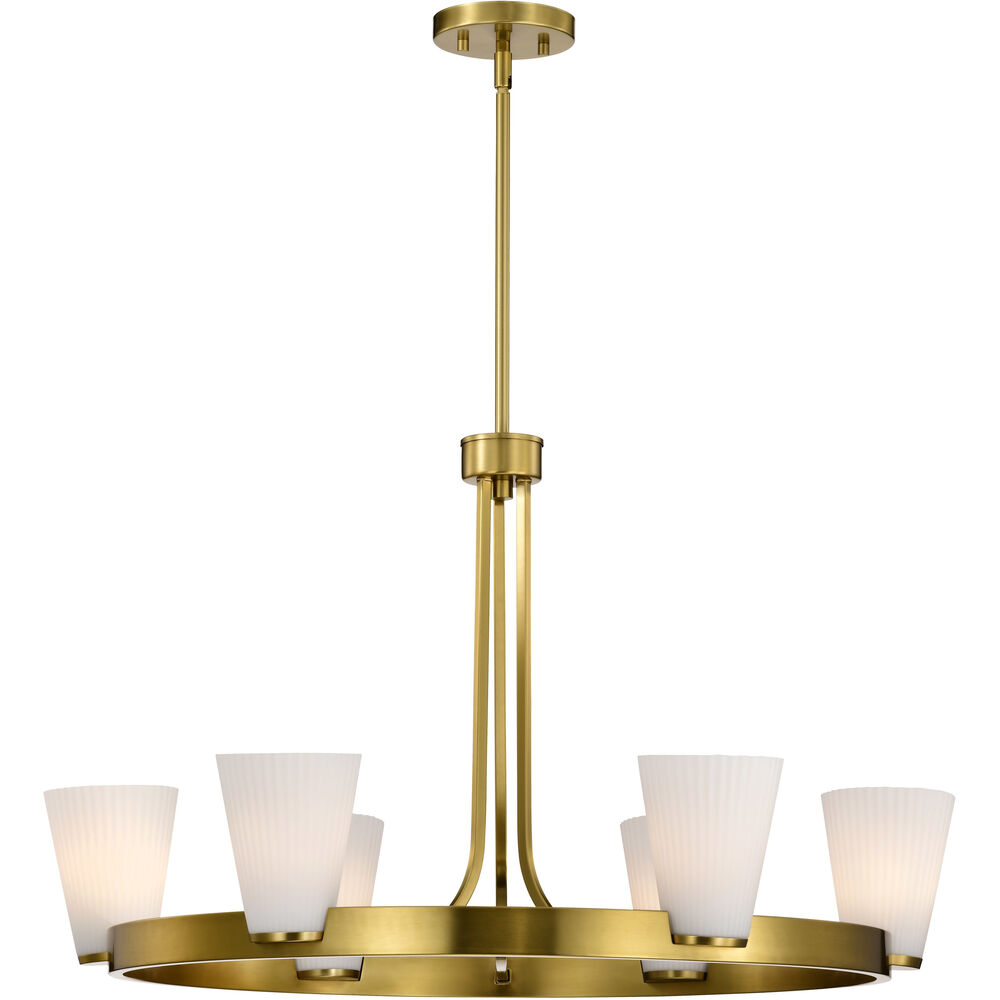 Nuvo Lighting Royale 30 Inch Burnished Brass Chandelier Ceiling Light