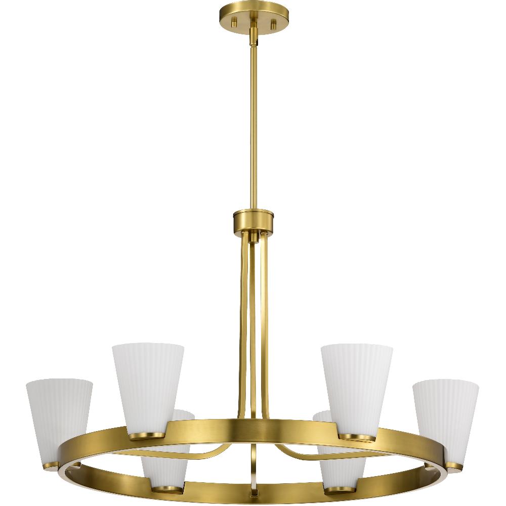 nuvo lighting Royale 30 inch Burnished Brass Chandelier Ceiling Light