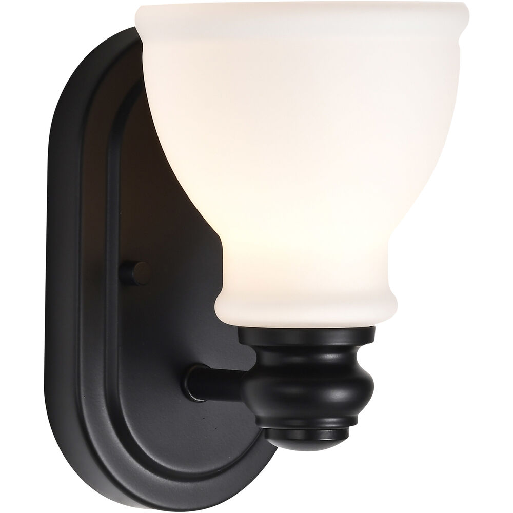 Nuvo Lighting Russel 1 Light 5.38 Inch Matte Black Vanity Light Wall Light