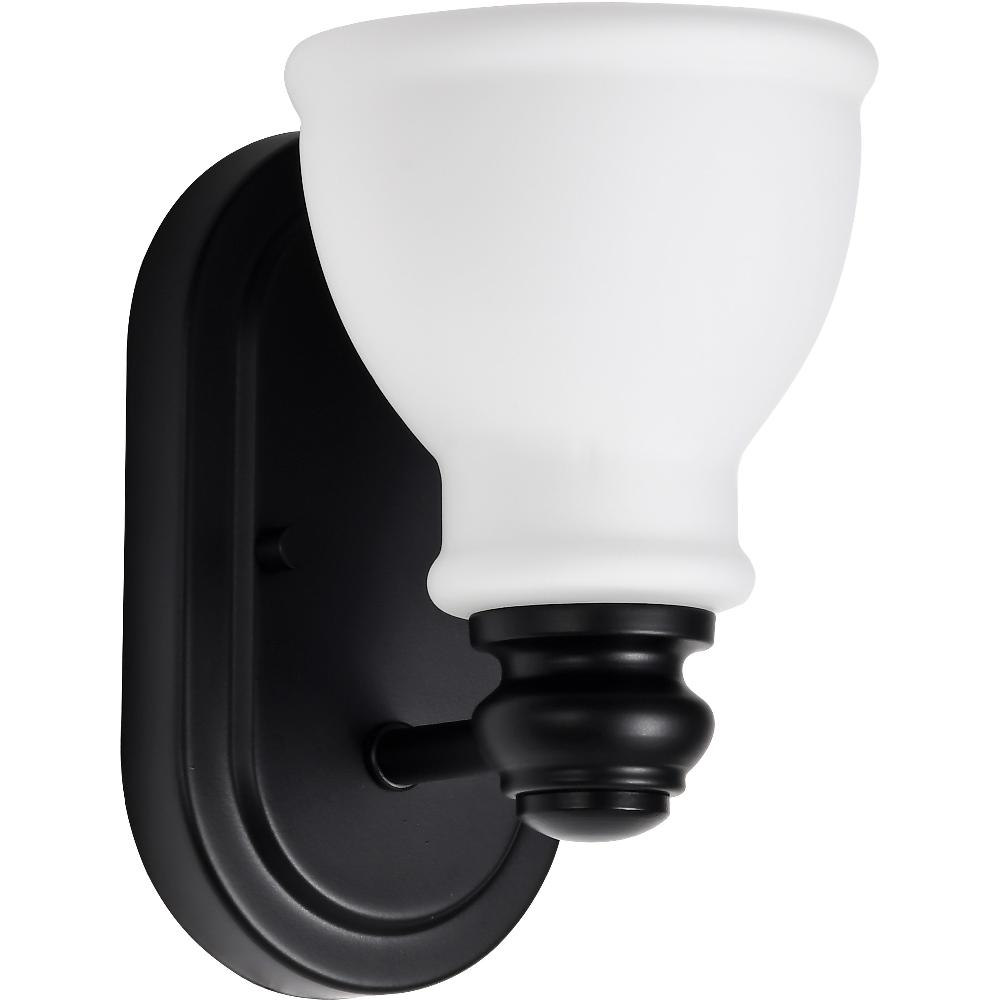 nuvo lighting Russel 1 Light 5.38 inch Matte Black Vanity Light Wall Light