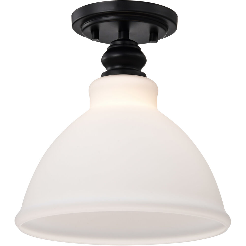 Nuvo Lighting Russel 10 Inch Matte Black Semi Flush Mount Ceiling Light